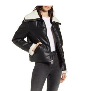 Levi's® Bubble Faux Shearling Collar Puffer Coat